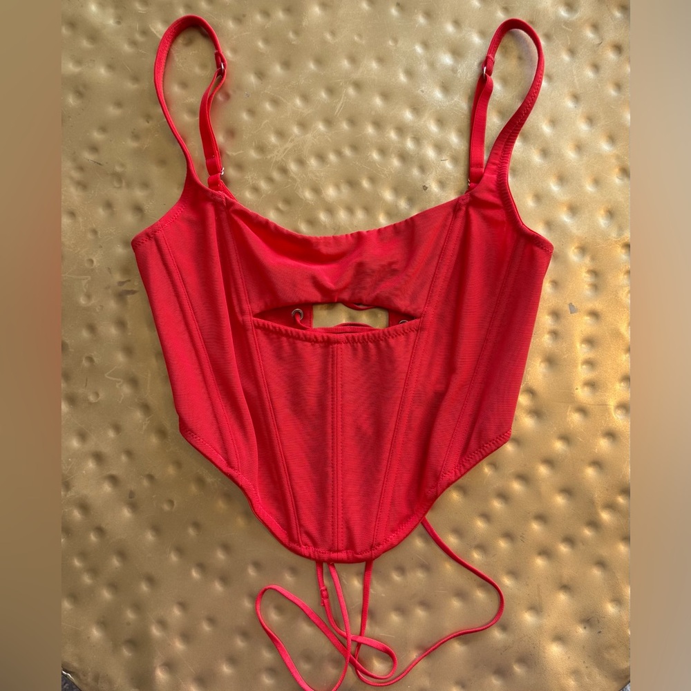 Urban Outfitters Red Corset Top